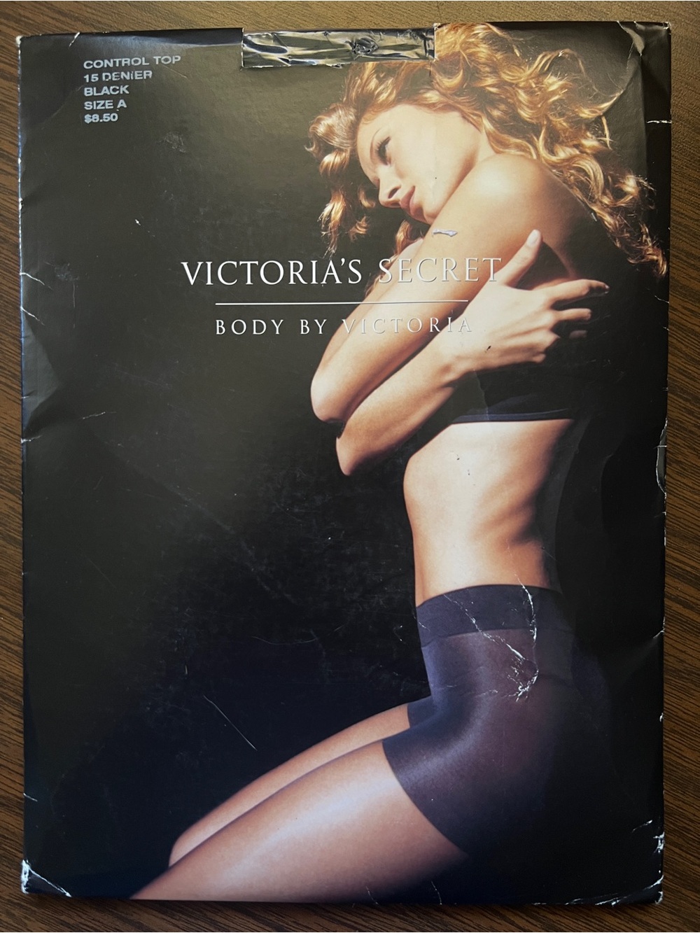 NIB Vintage Victoria’s Secret Body by Victoria Control Top Black Pantyhose -Sz A
